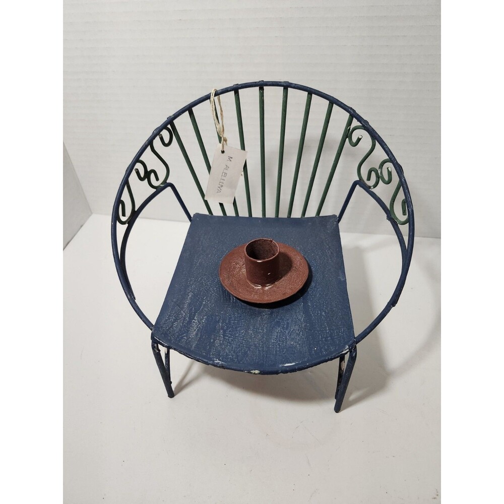 Metal Chair Candle Holder